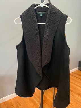 Lauren Ralph Lauren Black Sherpa Vest